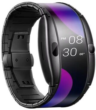 Inspired Finds Nubia Alpha Wearable Phone Flexible OLED Smartwatch With ESIM black