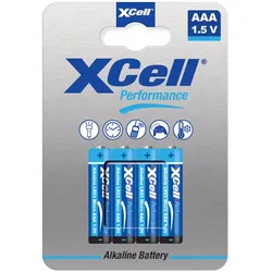 XCell Performance Alkaline LR03 Micro AAA Batterie 4er Blister