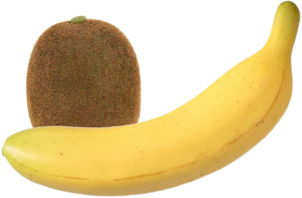 Bellatio Design Real Touch Kunstfruit Banaan en Kiwi Decoratie
