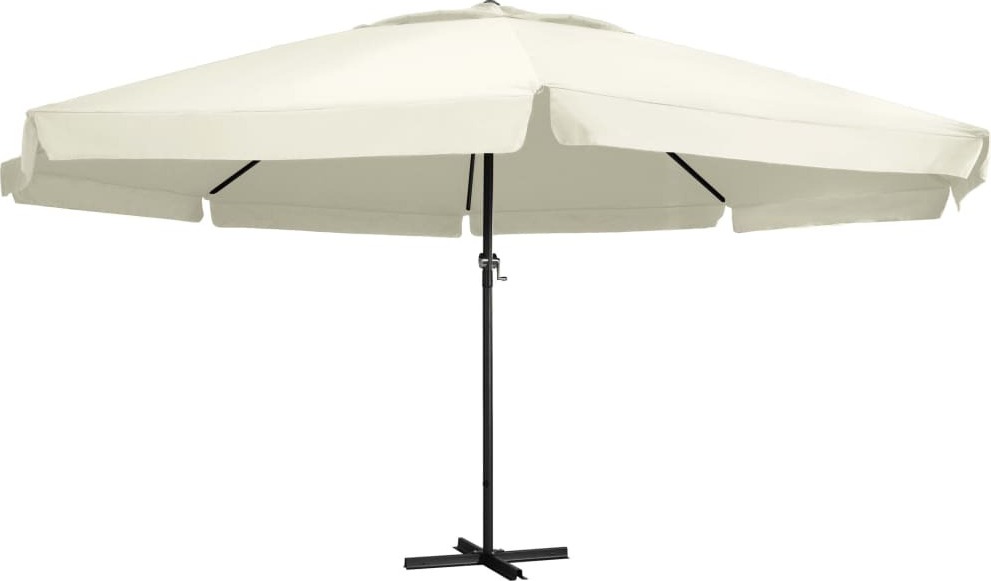 Maison Exclusive - Sonnenschirm mit Aluminium-Mast 600 cm Sandweiß