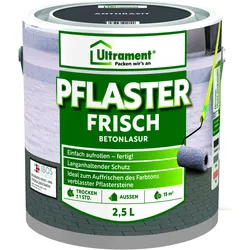 Ultrament, Pflaster, Pflaster Frisch, Betonlasur (Anthrazit, 2,5 Liters)