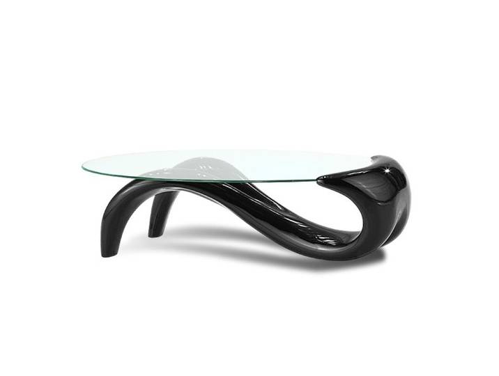 Table basse de salon noire - Wave - DESIGNETSAMAISON