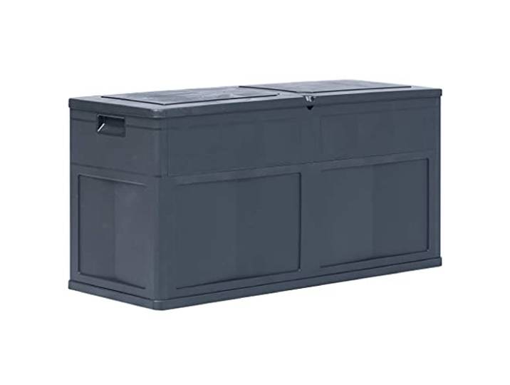 vidaXL Boîte de rangement de jardin 320 L Noir