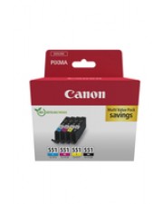 Canon CLI-551 Ink Cartridge C/M/Y/BK MultiPack blister Tintenpatrone Schwarz (6509B016)