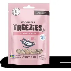 Monster Katzenleckerli Freezies Rindfleisch 45 g Gefriergetrocknetes Rindfleisch für Katzen