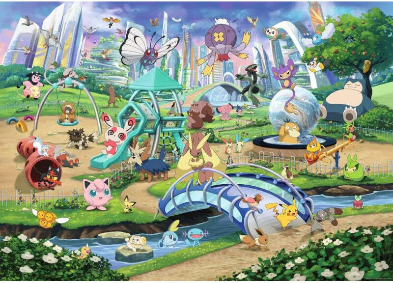 Puzzle Collector's Edition 1000 pcs Pokémon : Evoli & Le Parc - Ravensburger
