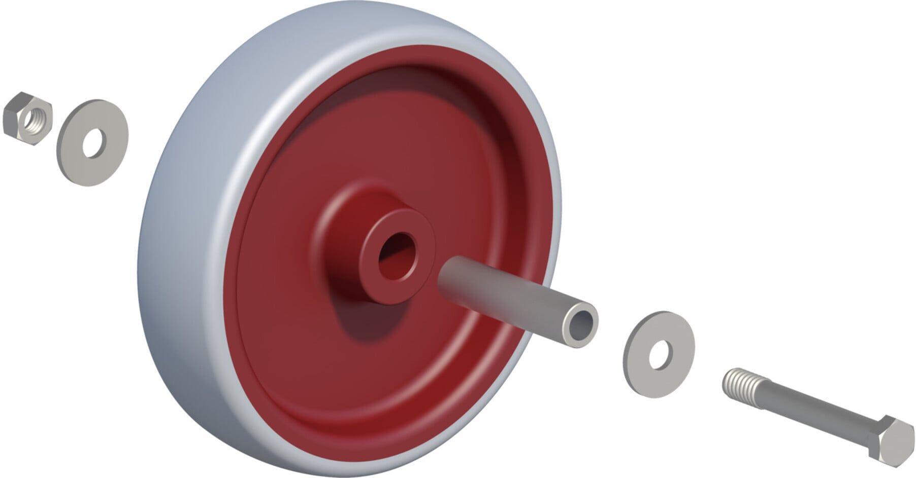 Layher Ersatzteil Rad 1260202 inklusive Achse (6495005)