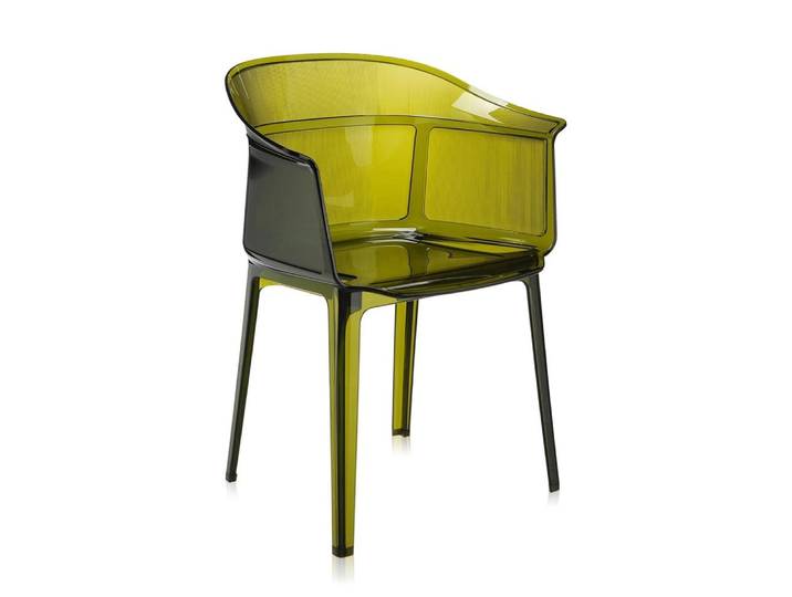 KARTELL fauteuil PAPYRUS (Vert olive - Polycarbonate 2.0 recyclé)