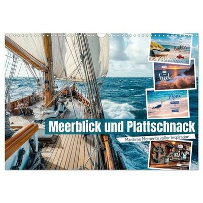 Meerblick und Plattschnack (Wandkalender 2027 DIN A3 quer), CALVENDO Monatskalender