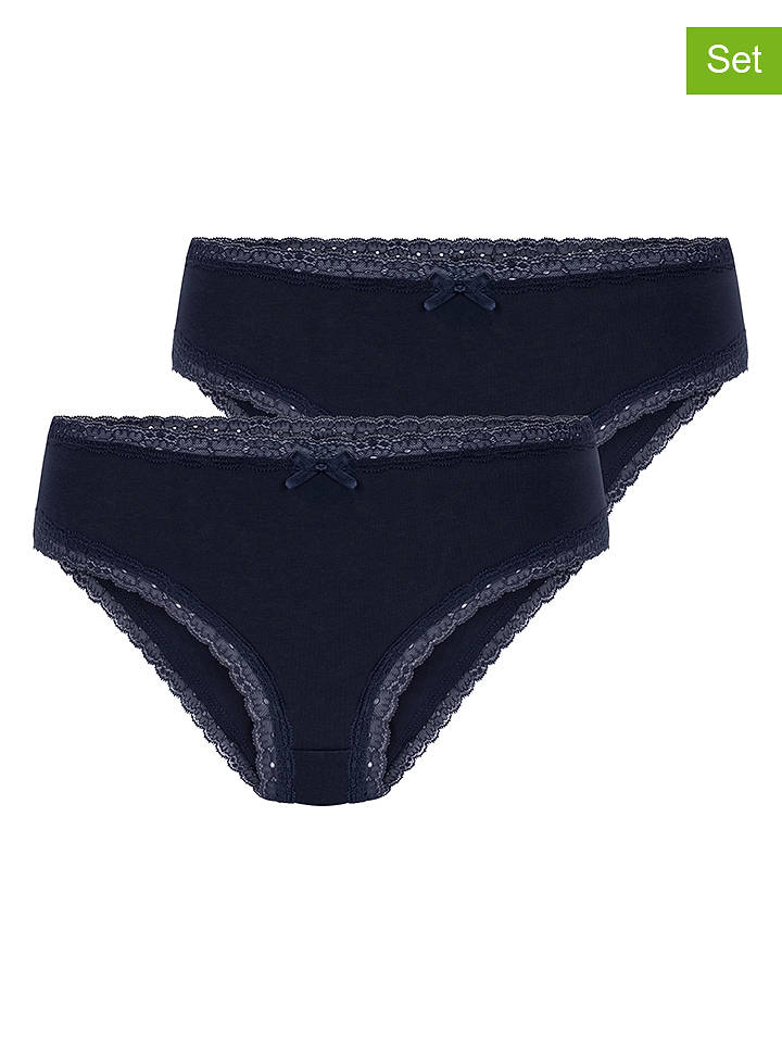 Hunkemöller 2er-Set: Slips in Dunkelblau - XS