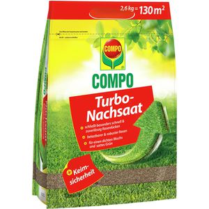 Compo Rasensamen Turbo-Nachsaat, 2,6kg für bis zu 130m², Reparatur, schnellkeimend