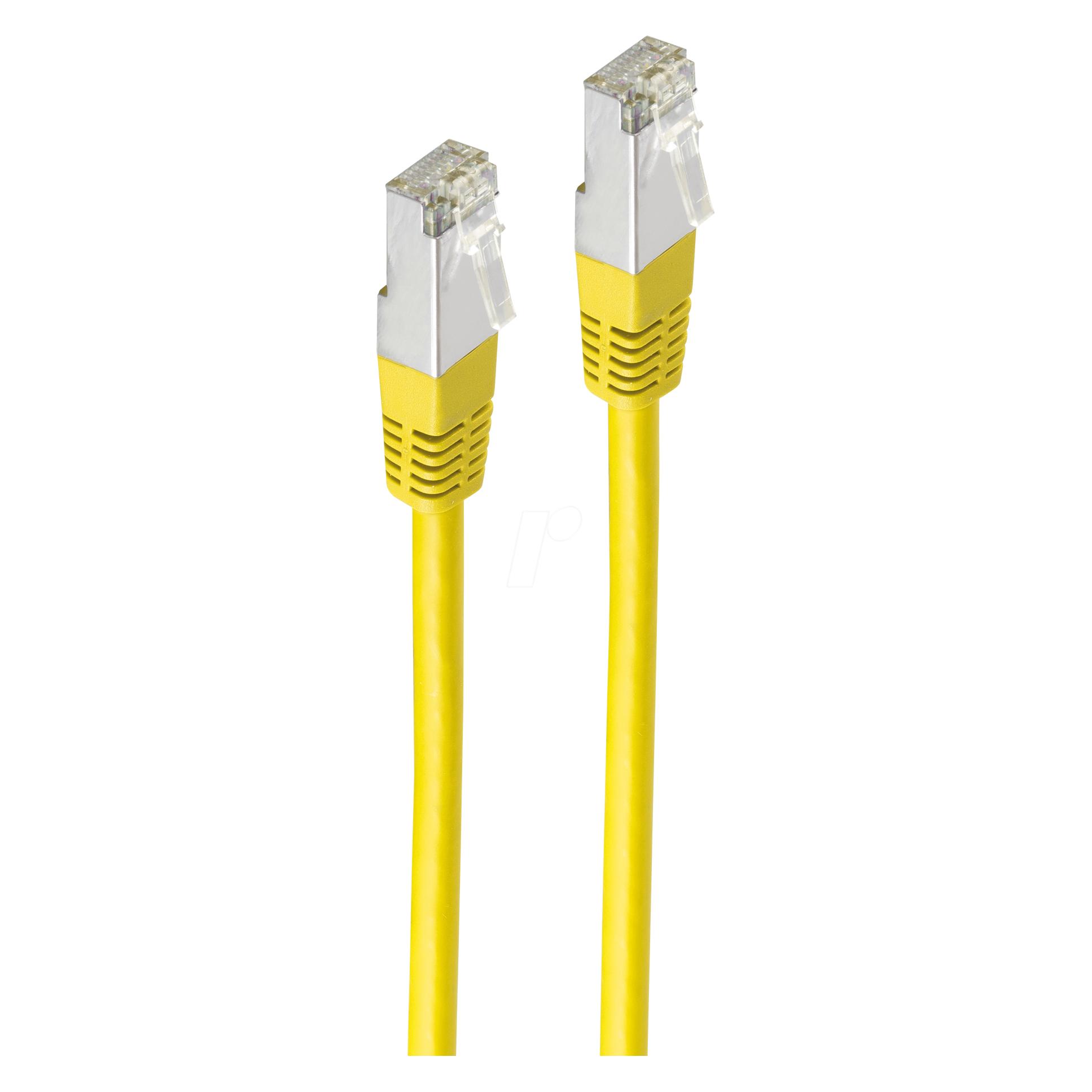 Shiverpeaks BASIC-S Patchkabel, Kat. 6, S/FTP, gelb, 3,00 m RJ45 Stecker (S/FTP, CAT6, 3 m) (BS75713-HY)
