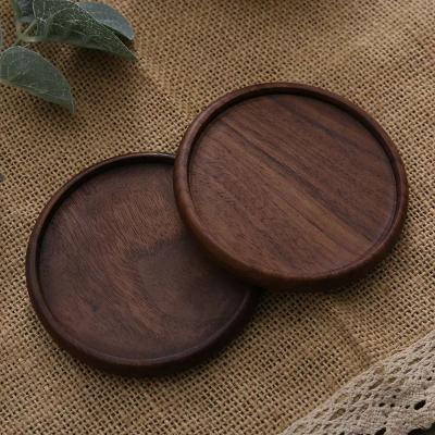 Uplift Picks Round Wooden Coaster Natural Wood Cup Mat For Coffee Tea And Drinks e 8.8 Cm 1 Pc