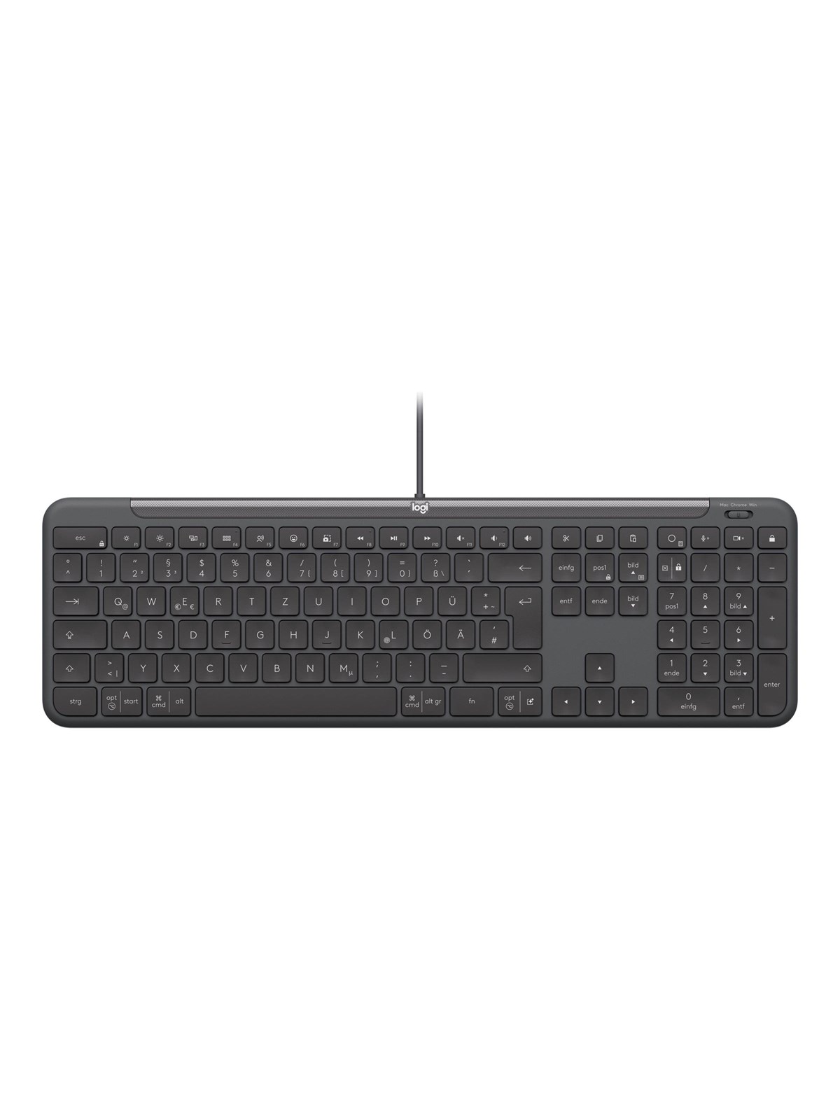 Logitech Signature Slim Wired K620 for Business - Tastatur - Deutsch - Grau