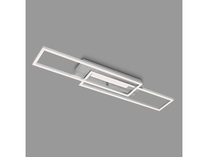 Briloner LED Deckenlampe Frame Mid, alu / grau / zink, für Wohn- / Esszimmer, Metall, Modern, LED Deckenleuchte