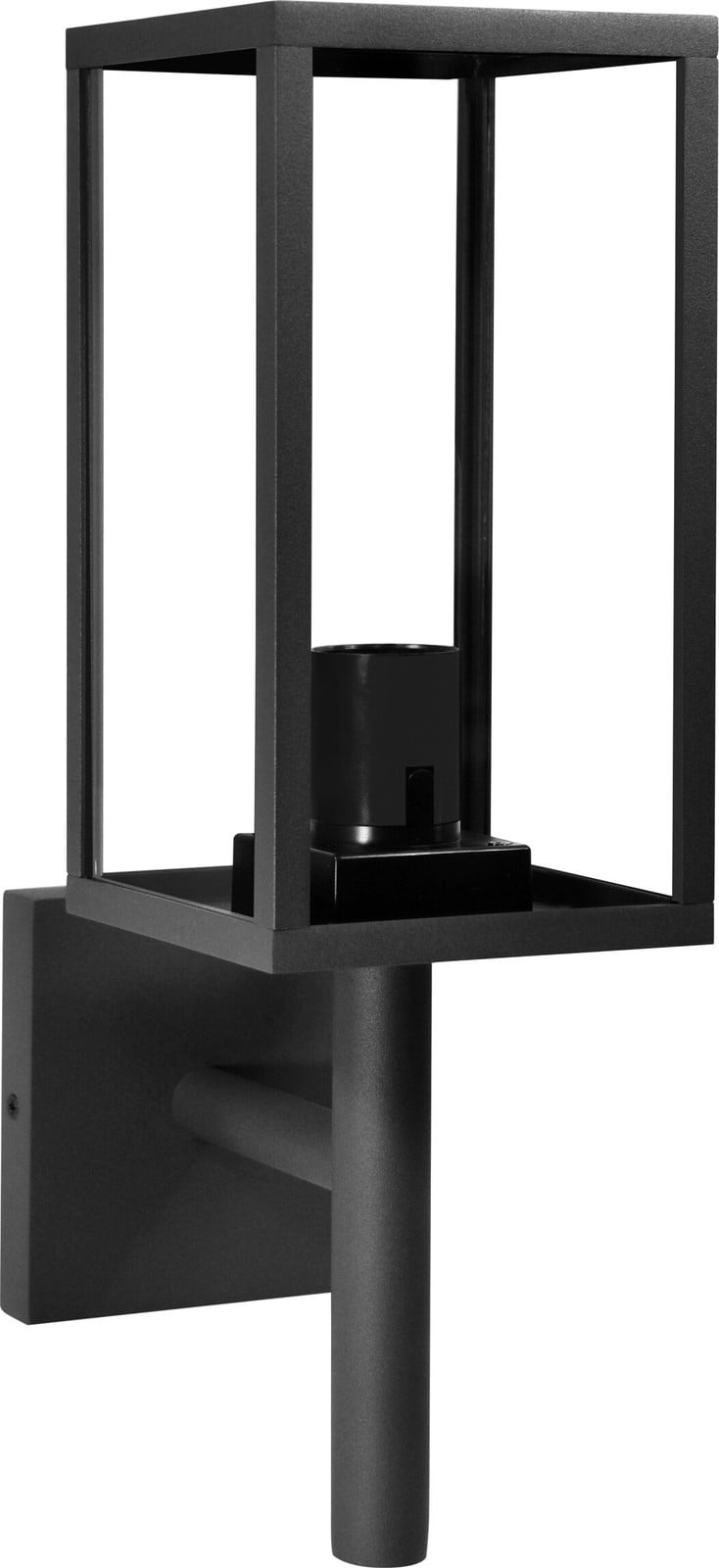Goldlux Malmo Buitenwandlamp E27, Zwart, IP44, Naar Boven Gericht