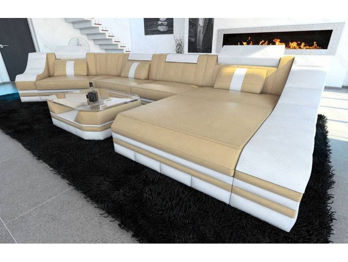 Leder Couch Turino C-Form