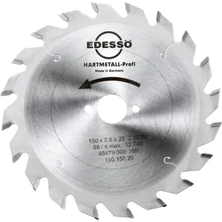 Magni, Sägeblatt, EDESSOE TOOLS AND MORE GMBH & CO.KG. 15015020 Kreissägeblatt HM W 24Z. D.150mm B.2,6mm EDESSÖ Bohrun