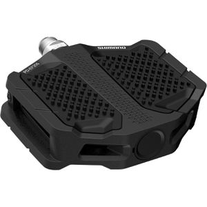 Shimano Fahrradpedale PD-EF205, 9/16 Zoll, für Trekkingbike, Plattformpedale, rutschfest, aus Aluminium, schwarz