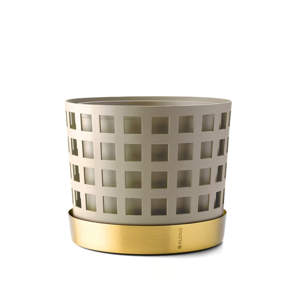 KLONG Trio Pot Square Bloempot beige, medium, tabletop