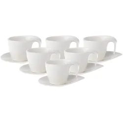 Villeroy & Boch, Tasse, Flow Frühstückstassen mit Untertassen (250 ml, 6x)