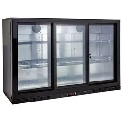Matériel HORECA Hintere Bar Gekühlt Glas Compact 3 Schiebetüren - Materiel Horeca B3-C