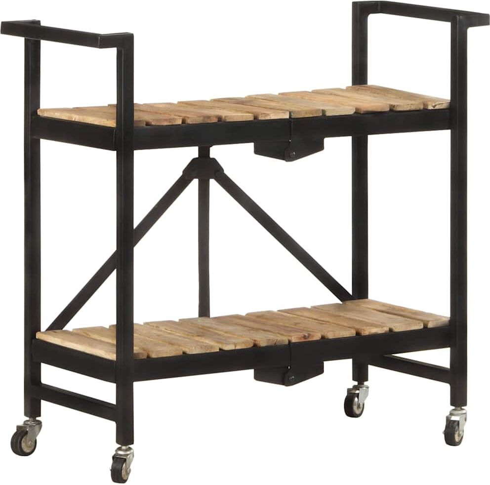 vidaXL Chariot de cuisine 87x36x81 cm Bois massif de manguier