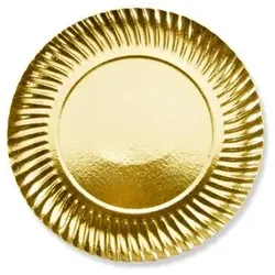 Goldene Pappteller ø 21 cm (700 Stück)