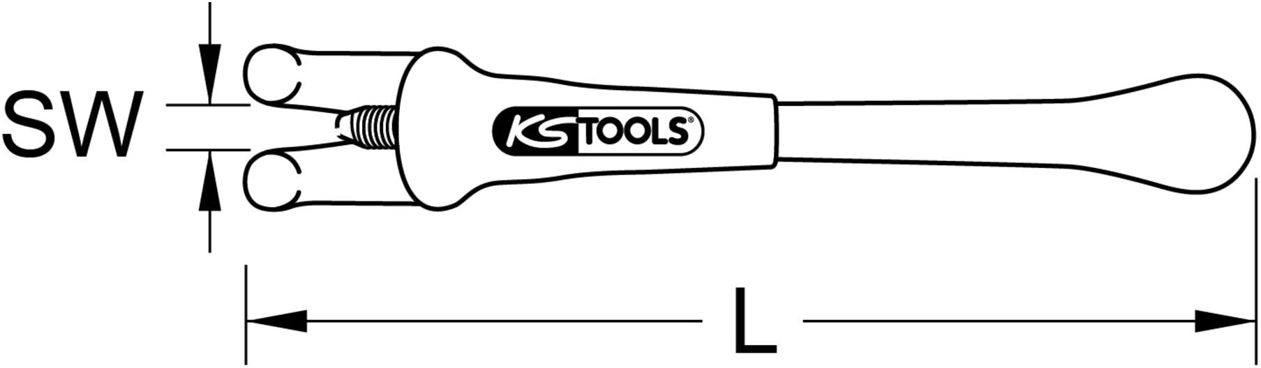 KS Tools Isolierter Gegenhalter, 0-15 mm (117.1168)