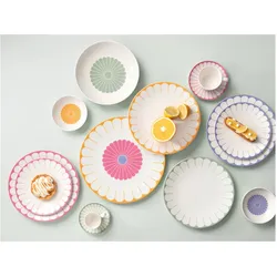 Villeroy & Boch Salat-/Servierschüssel Fleur couleur, Schüssel + Schale, Mehrfarbig, Pink