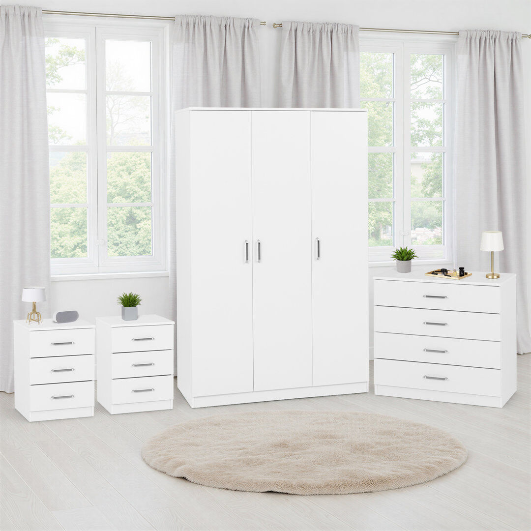 17 Stories Sumrah 4 Piece Bedroom Set White