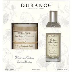 Baumwollblüte Duftkerze 180g & Raumspray 100ml