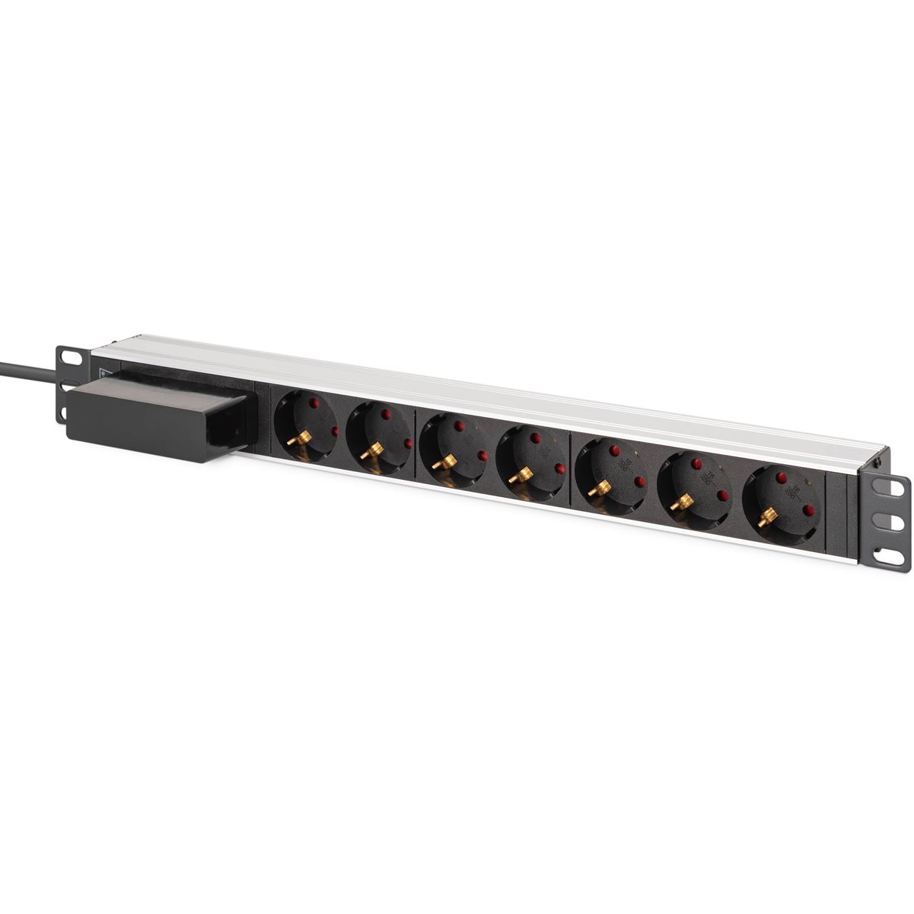 Digitus Steckdosenleiste 7-fach 19" Alu. 1HE schwarz