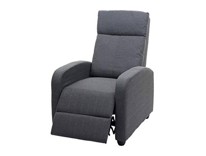 Mendler Fernsehsessel HWC-F76 Stoff/Textil - hellgrau Relaxsessel, Sessel, Liegesessel, Liegefunktion, verstellbar
