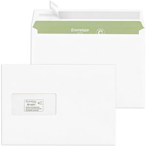 Mailmedia Briefumschläge Envirelope, weiß, C5, mit Fenster, haftklebend, 80g/m², 500 Stück