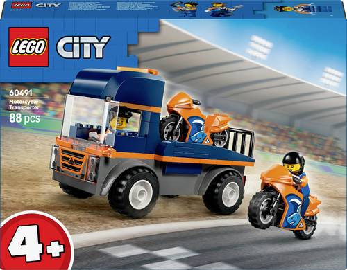 60491 LEGO CITY Motorradtransporter (60491) Set mit 2 Minifiguren