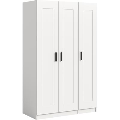 Kleiderschrank HOME AFFAIRE "Farmsen, Schlafzimmerschrank, Garderobe, Schrank", weiß, B:120cm H:195cm T:56cm, FSC-zertifizierter Holzwerkstoff, Schränke, Kleiderschrank, Kleiderschrank, Schlafzimmer, Garderobenschrank, Flur