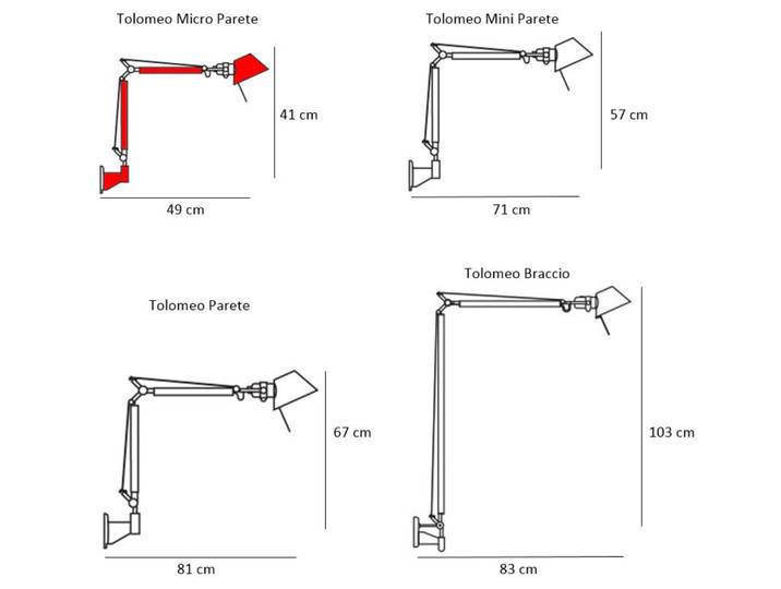 Tolomeo Micro LED Wandleuchte Alu - Artemide - Arbeitszimmer / Büro - Design - Aluminium