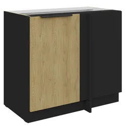 Küchen Eckunterschrank 105 cm CREMONA Eiche hell Küche Küchenzeile Küchenblock