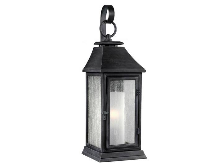 Elstead Lighting Aussenwandleuchte Shepherd, Zinkfarben, Kunststoff, Glas, 18.4x41.9x17.8 cm, RoHS, Lampen & Leuchten, Außenbeleuchtung, Außenleuchten