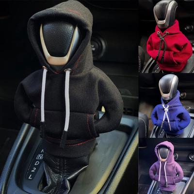 Mini Hoodie Gear Shift Cover Universal Shift Knob Protector white