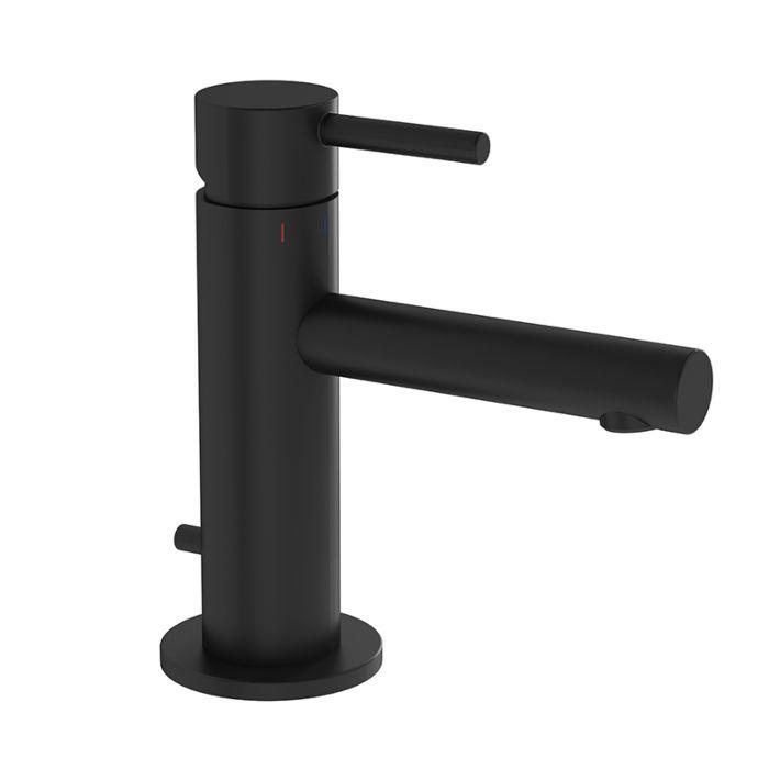 Vitra Origin Waschtischarmatur A4256736 Ausladung 105mm, kurz, Einlochmontage, mit Ablaufgarnitur, schwarz matt