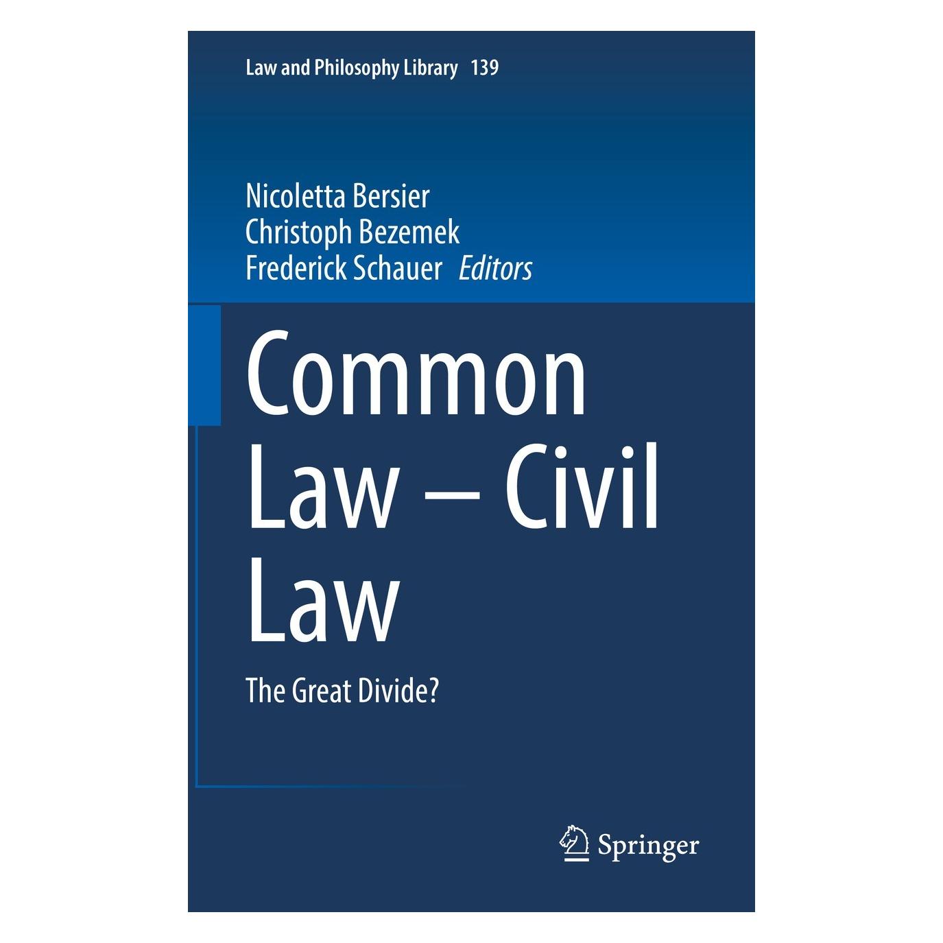 Springer Common Law - Civil Law (9783030877170)