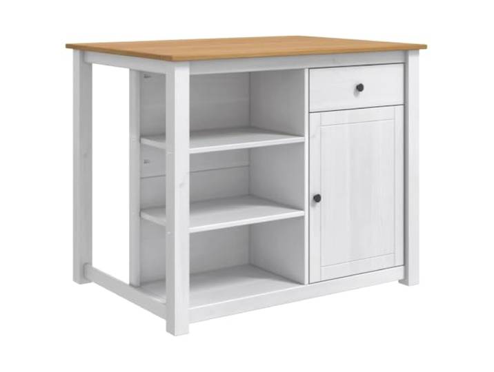 KFPOERTFGD Küchenwagen 2er Set Beistellwagen Servierwagen Holz 112x77x90 Aus Massiv-Kiefer, Inklusive Schrank und Schublade, Klassisches Design