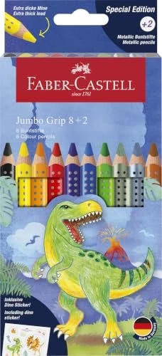 FABER-CASTELL Jumbo Grip Buntstifte farbsortiert, 10 St.