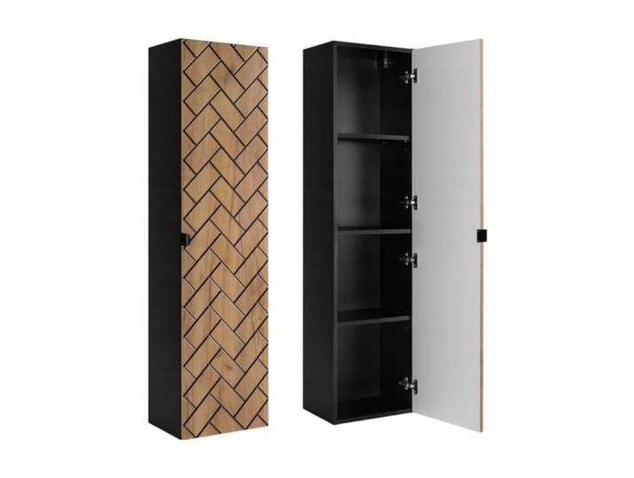 Armoire Murale 136 cm TREND - Or / Noir - 35 x 136 x 27 cm