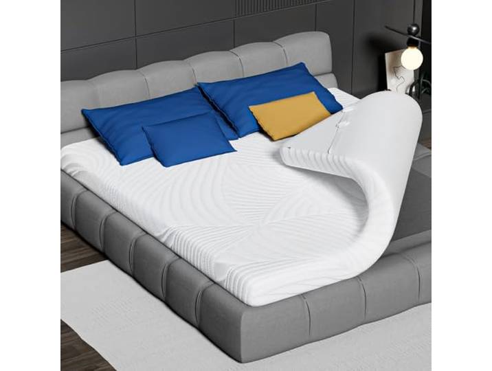 Matratzen Topper 160x200cm Memory Foam CertiPUR-EU und Öko-Tex Zertifiziert CloudÉtoile Bequeme Matratzentopper 5 cm Visco-Schaum, Ergonomische Mattress Topper für Boxspringbett Wohnmobil Schlafsofa