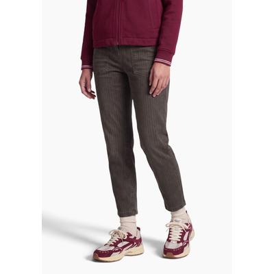 Loose-fit-Jeans CECIL, Damen, Gr. 26, Länge 28, grau (truffle braun), Jeans, 92% Baumwolle, 6% Polyester, 2% Elasthan, gemustert, knöchellang, Jeans, 5-Pocket-Style