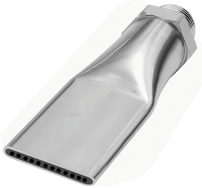 Riegler Buse plate silencieuse, M12x1,25, laiton verni, largeur buse 29,0 mm (22.402)