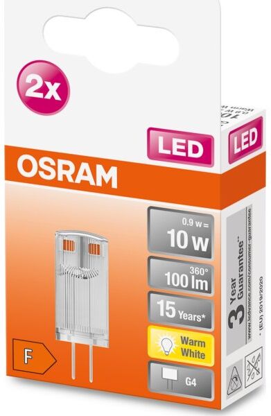 Osram Led Specialpære G4, 0,9w=10w 2-Pak